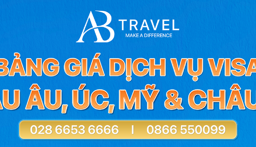 Bảng giá dịch vụ Visa tại AB Travel